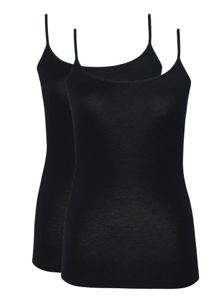 2 Pack Spaghetti Singlet Essential 1591 - Black - Blackspade