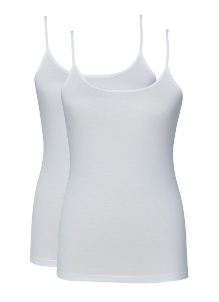 2 Pack Spaghetti Singlet Essential 1591 - White - Blackspade