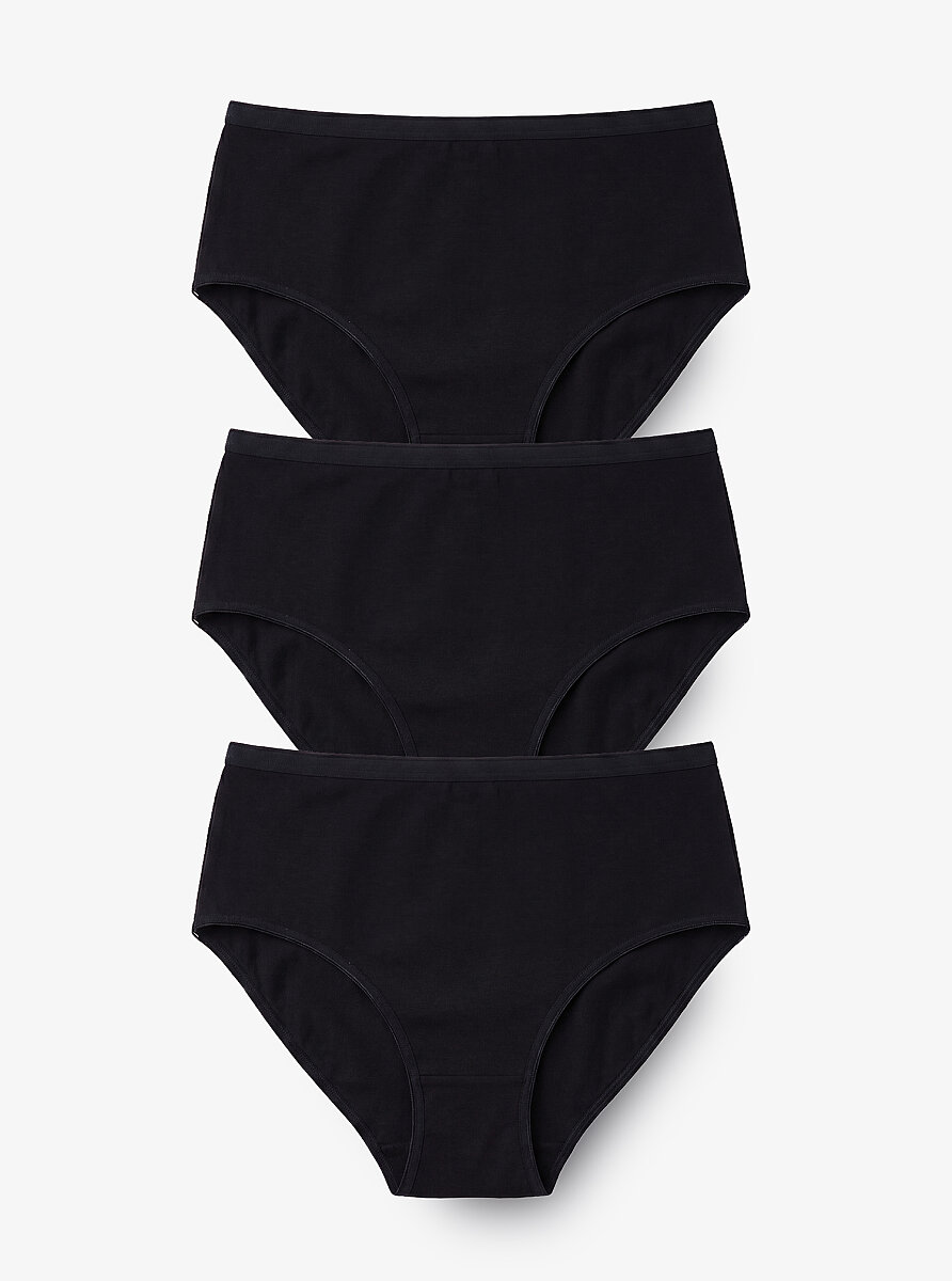3 Pack Maxi Panty Essential 1577 - Black - Blackspade
