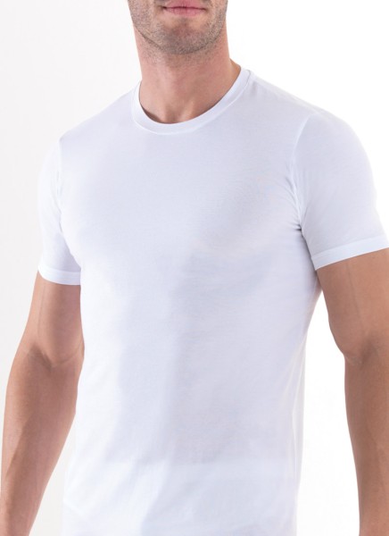 Erkek Bisiklet Yaka T-Shirt Aura 9506 - Beyaz - Blackspade