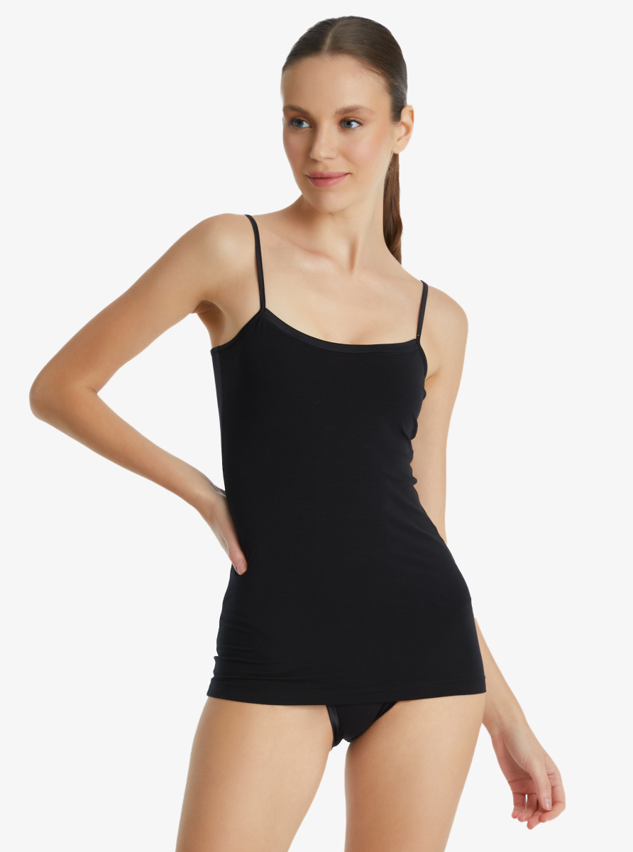 Kadın Atlet Aura Satin 1404 - Siyah - 1