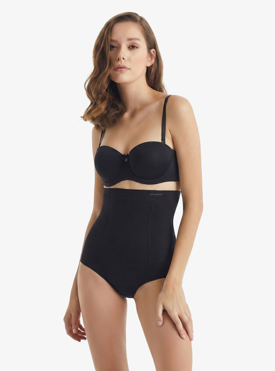 Kadın Yüksek Bel Külot Korse Illusion 1480 - Siyah - Blackspade