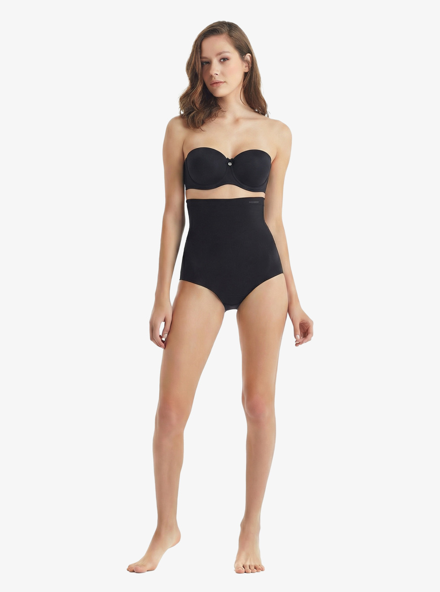 Kadın Yüksek Bel Külot Korse Illusion 1480 - Siyah - 2