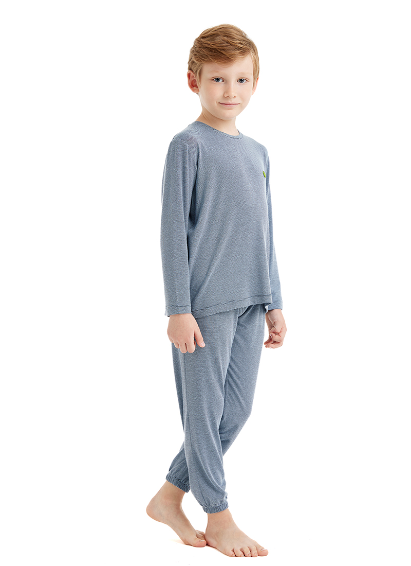 Çocuk Pijama Takımı 60514 - Mavi - 4