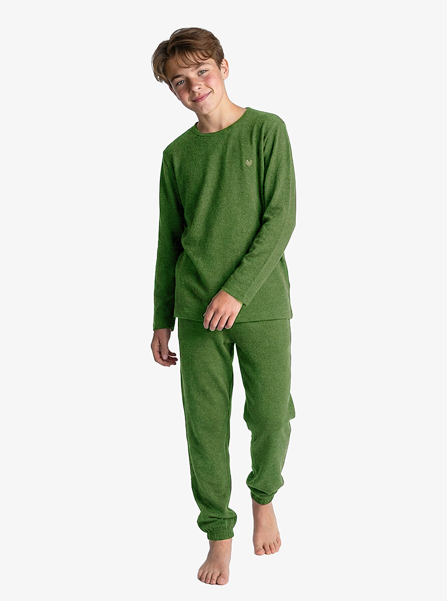 Çocuk Pijama Takımı 60698 - Yeşil - 3