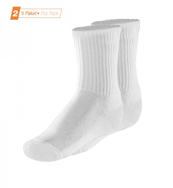 Çocuk Termal Çorap 2. Seviye 2'li Paket 9995 - Beyaz - Blackspade
