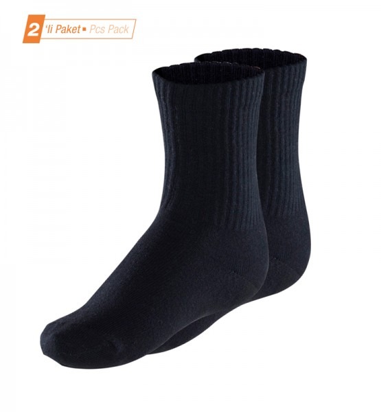 Çocuk Termal Çorap 2. Seviye 2'li Paket 9995 - Siyah - 2