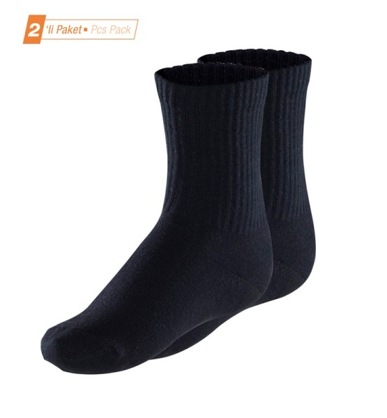 Çocuk Termal Çorap 2. Seviye 2'li Paket 9995 - Siyah