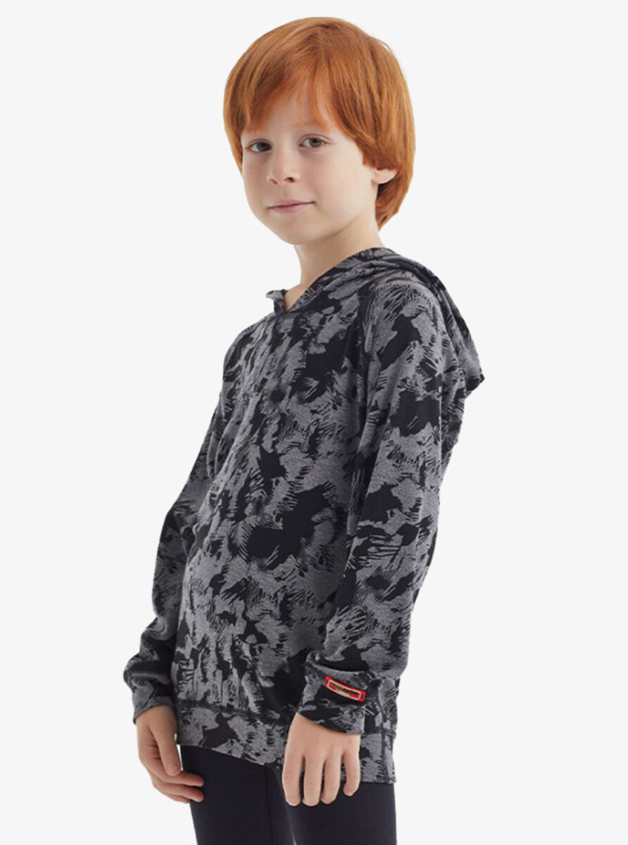 Çocuk Termal Sweatshirt 2. Seviye 5946 - Gri Melanj - 1
