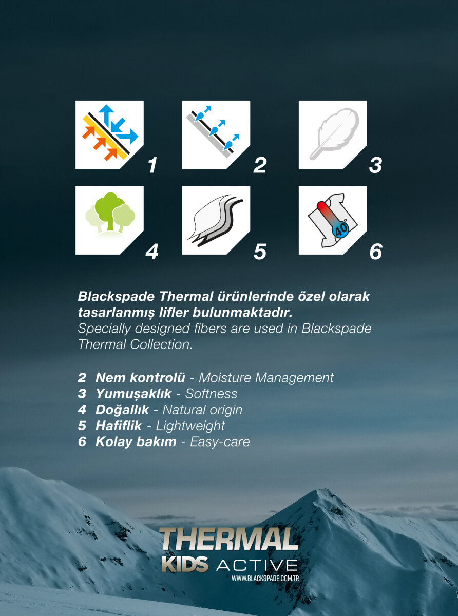 Çocuk Termal İçlik 2. Seviye 9249 - Siyah - 5