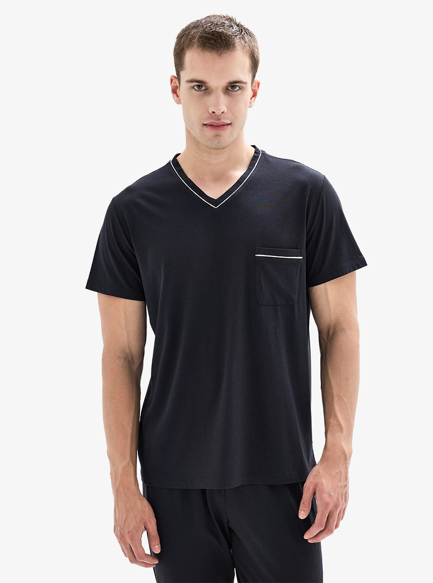 Erkek Pijama Takımı 40579 - Siyah - 4