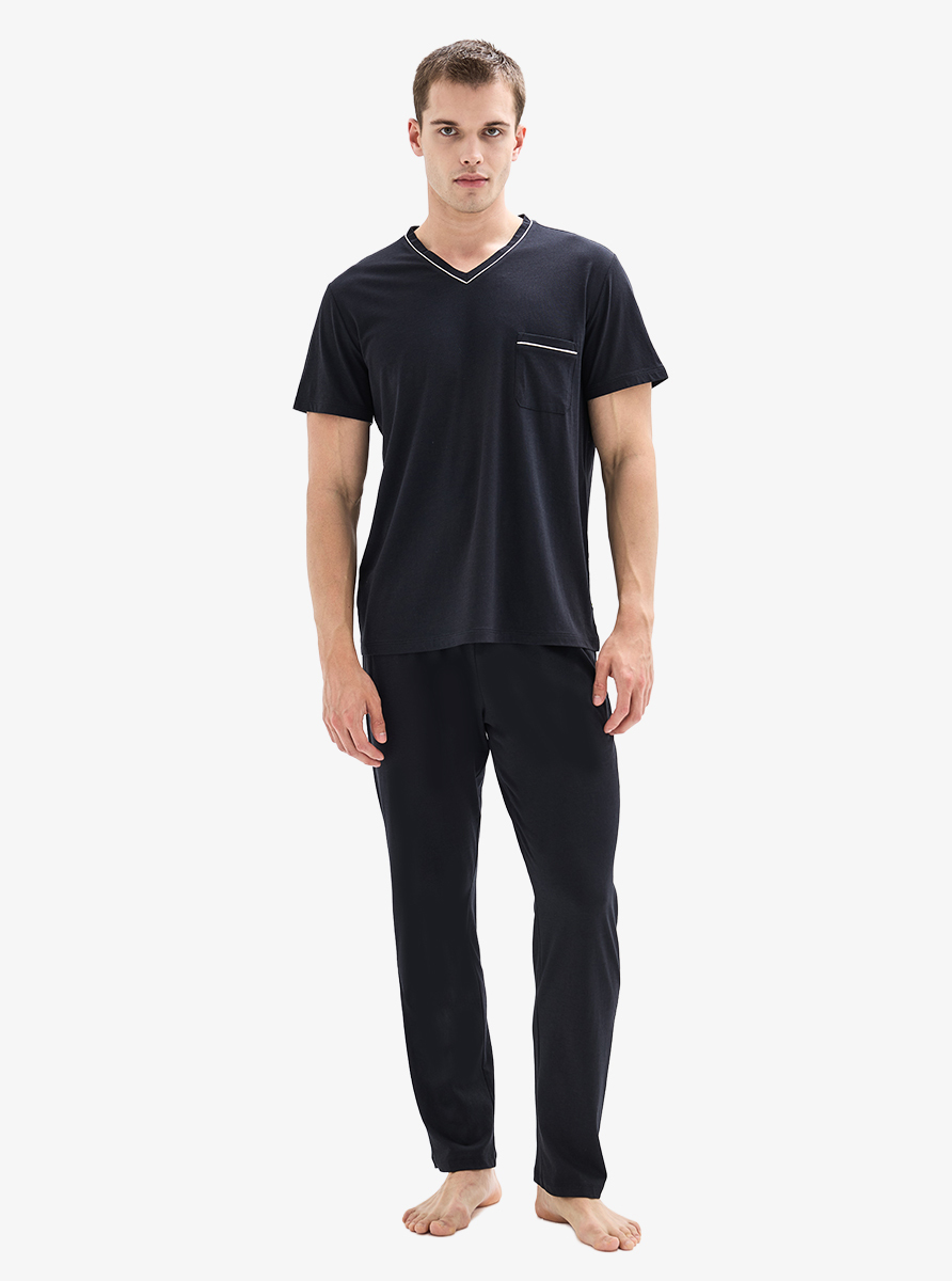Erkek 3'lü Pijama Takımı 40871 - Siyah - Blackspade (1)