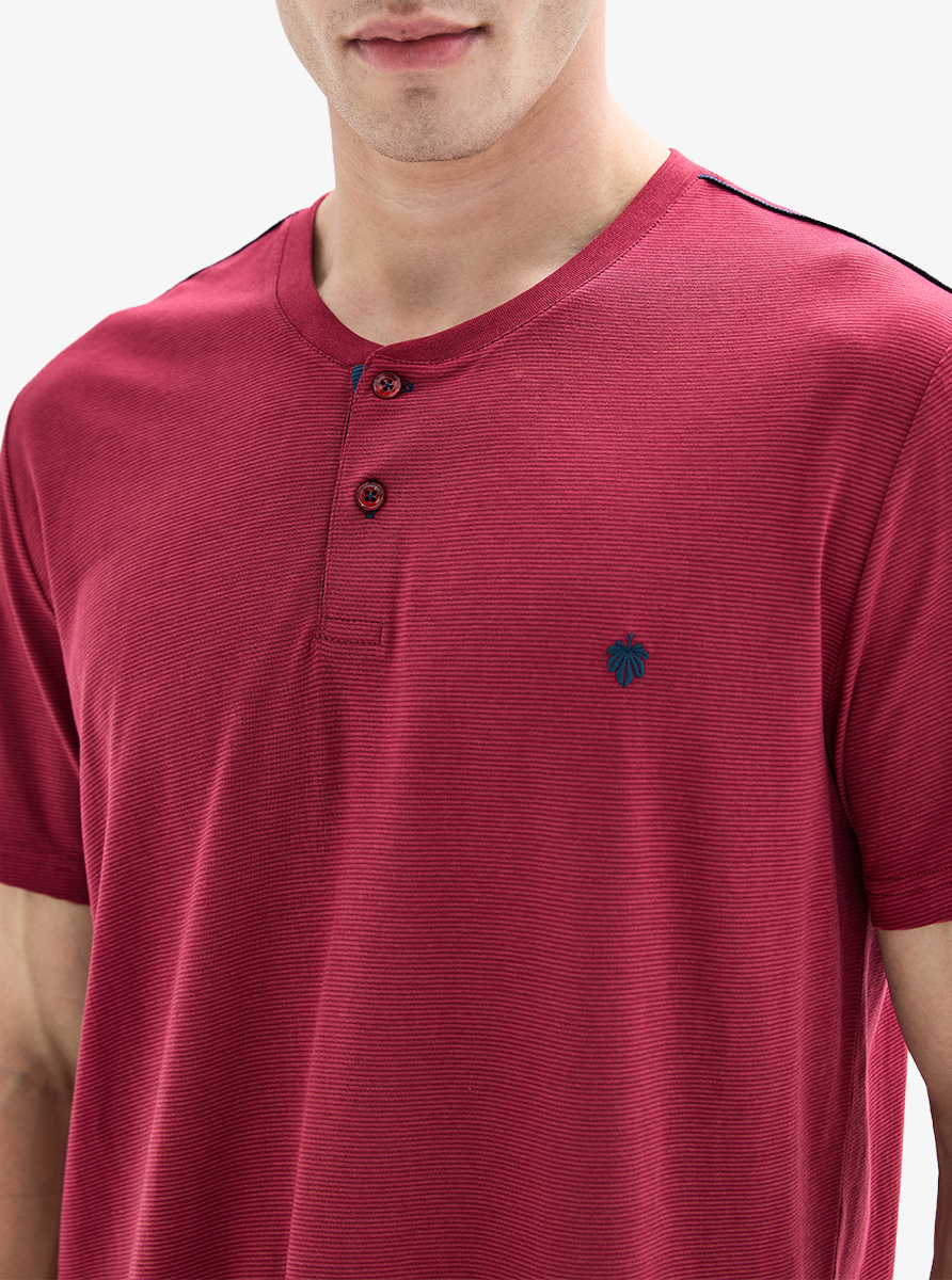 Erkek 3'lü Pijama Takımı 40878 - Bordo - 7