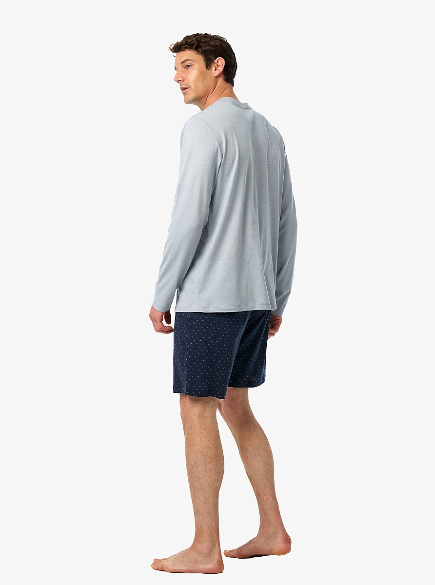 Erkek 3'lü Set Pijama Takımı 40962 - Gri - 4