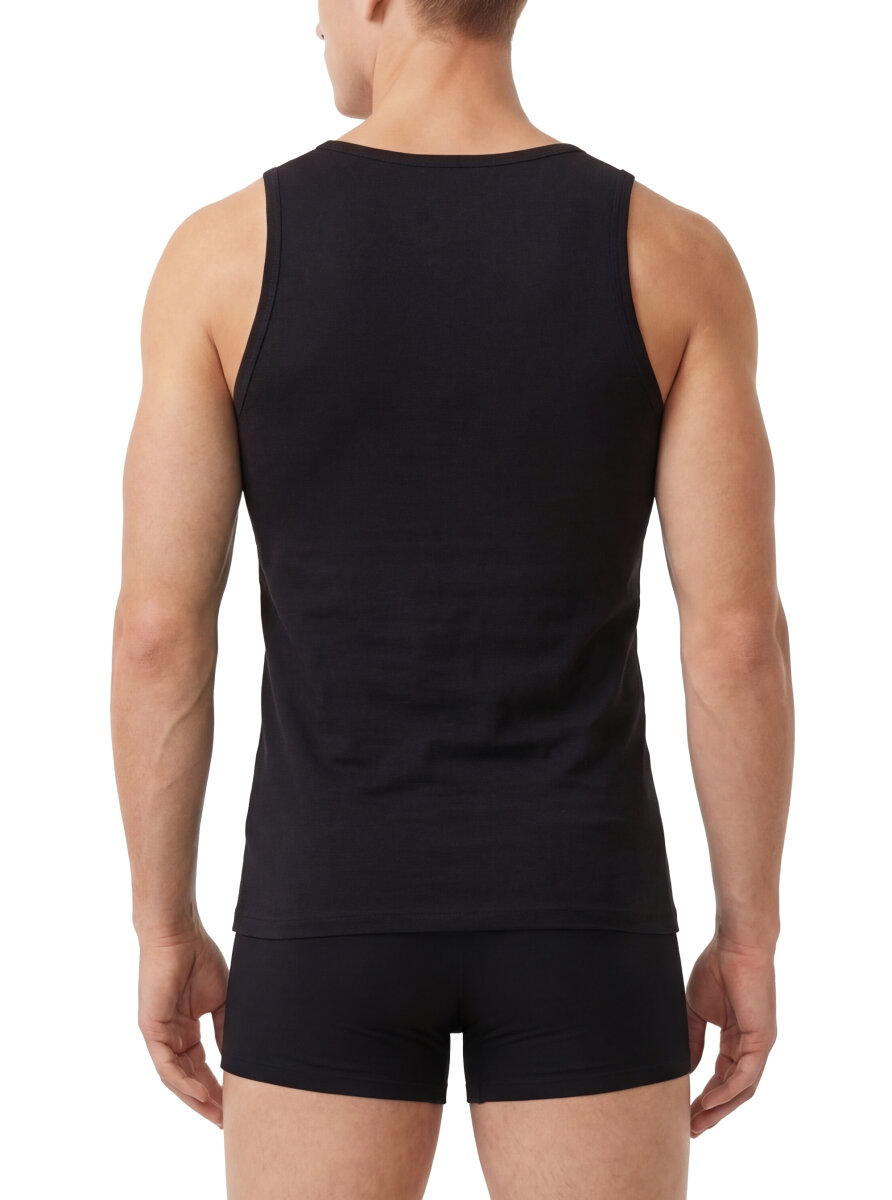 Erkek Atlet 2'li Paket Loose Fit 9225 - Siyah - 4