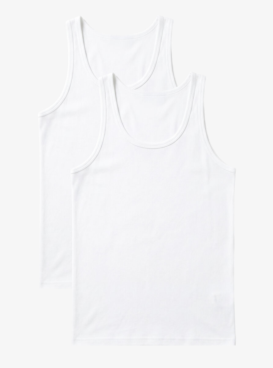 Erkek Pamuk Atlet 2'li Paket 9485 - Beyaz - Blackspade