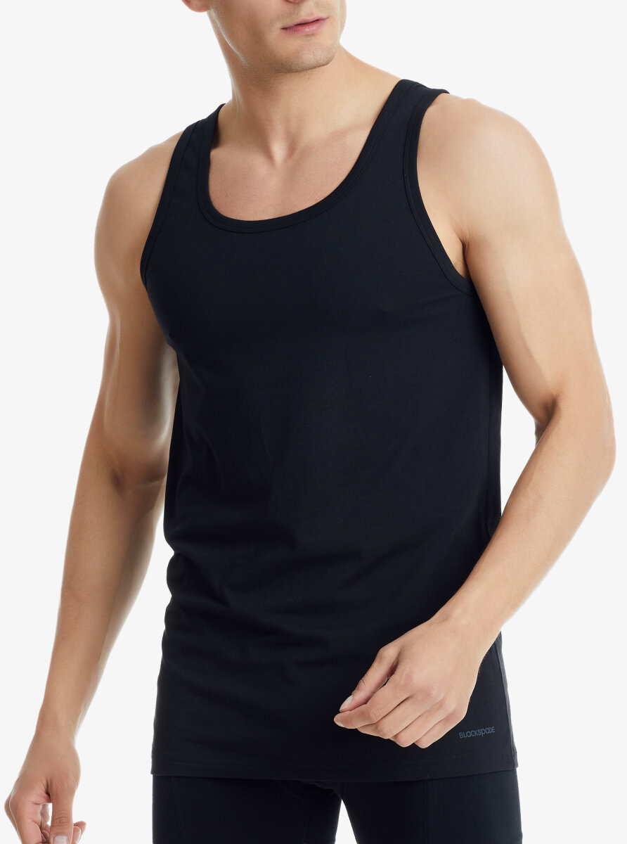 Erkek Organik Pamuk Atlet 9480 - Siyah - 1