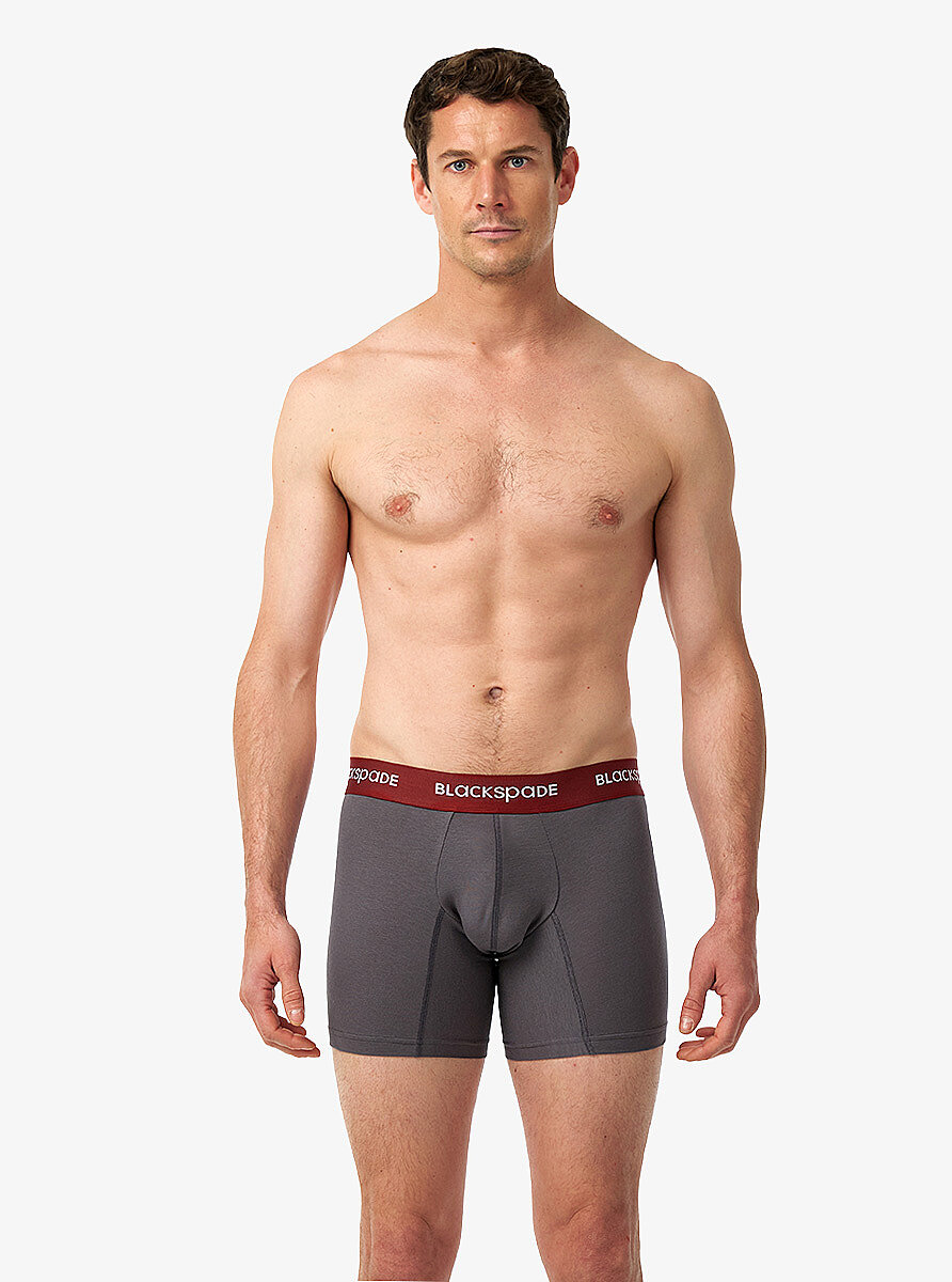 Erkek Boxer 2'li Paket Comfort 9618 - Gri Siyah - 2