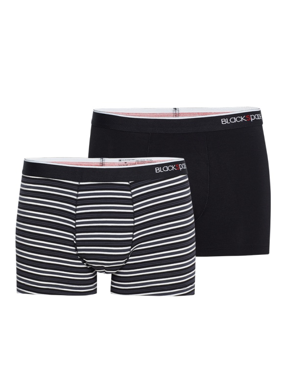 Erkek Boxer 2'li Paket Stripes 9551 - Siyah - 1