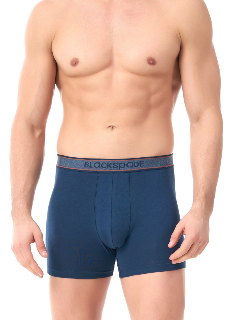 Erkek Pamuk Elastan Boxer 30807 - Lacivert