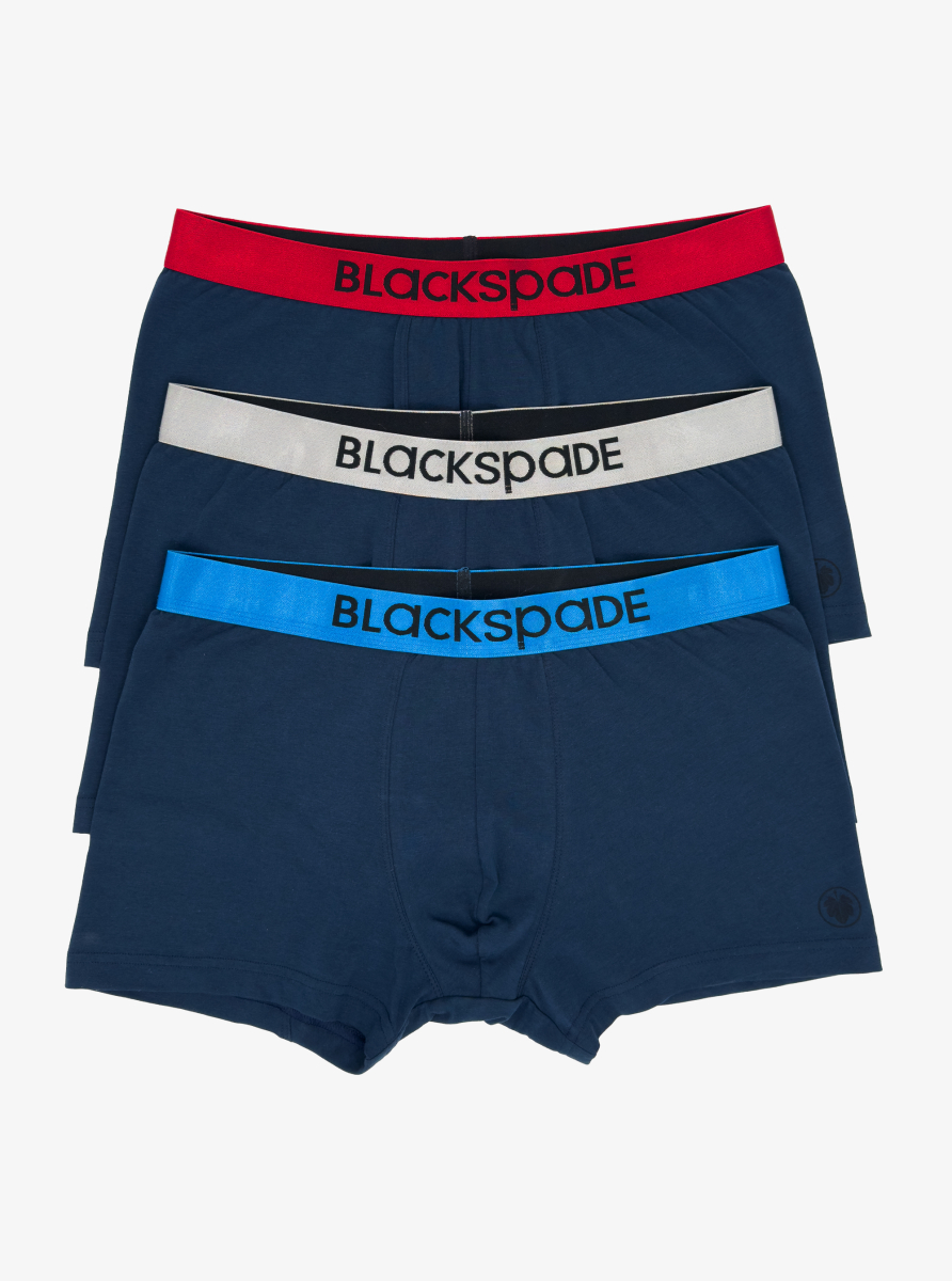 Erkek Boxer 3'lü Paket Modern Basics 9471 - Mavi - Blackspade