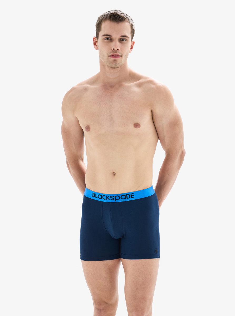 Erkek Boxer 3'lü Paket Modern Basics 9471 - Mavi - 2