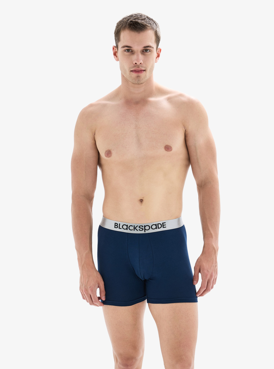 Erkek Boxer 3'lü Paket Modern Basics 9471 - Mavi - 3