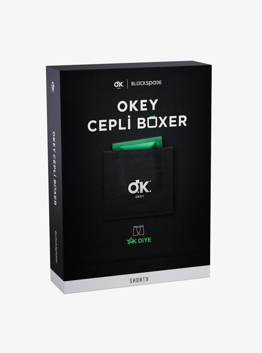 Erkek Cepli Boxer 42001 - Siyah - 2