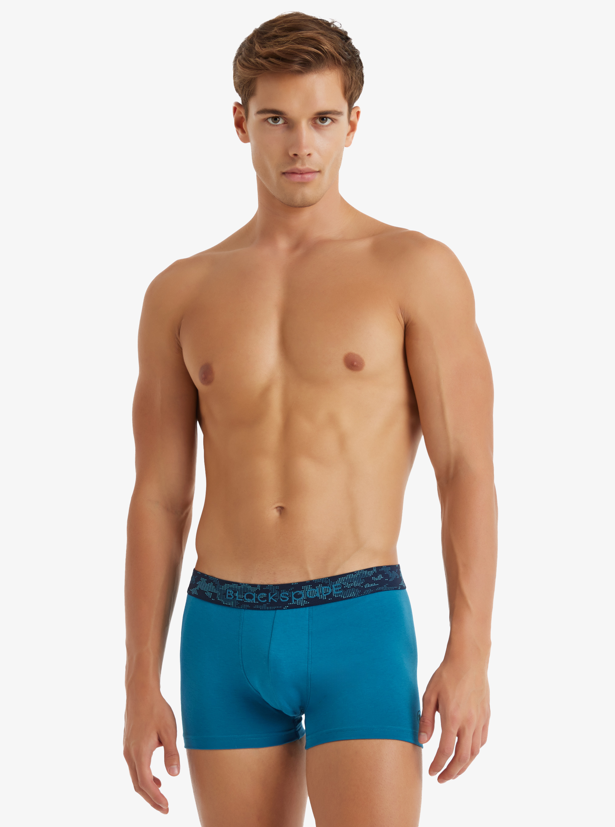 Erkek Pamuk Elastan Boxer 9556 - Mavi - 1