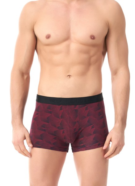 Erkek Pamuk Elastan Boxer 30802 - Bordo - Blackspade