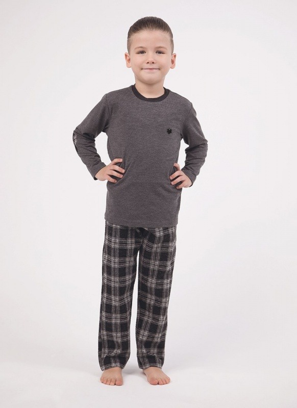 Erkek Çocuk Pijama Takımı - 30055 - Antramelanj - 1