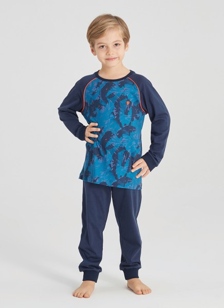 Erkek Çocuk Pijama Takımı 30408 - Sonbahar Deseni - 1