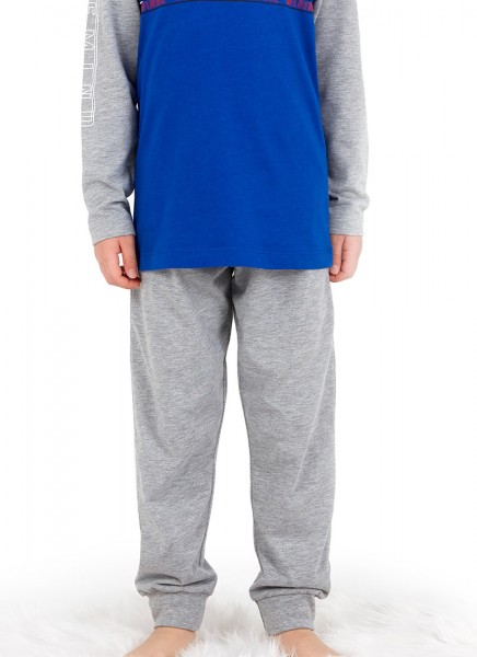 Erkek Çocuk Pijama Takımı 30735 - Mavi - 3