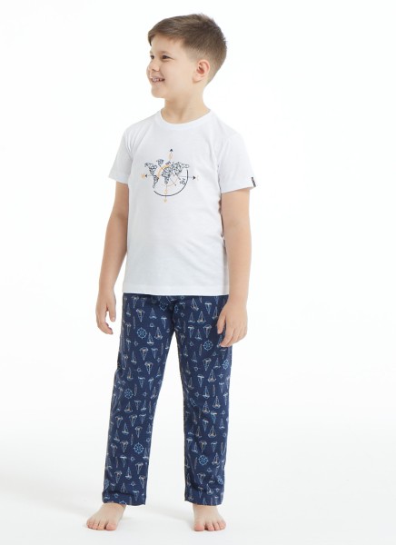 Erkek Çocuk Pijama Takımı 30839 - Beyaz - 1