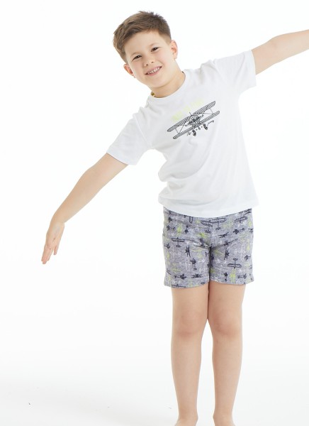 Erkek Çocuk Pijama Takımı 30883 - Beyaz - 1