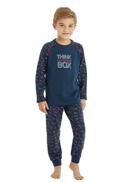 Erkek Çocuk Pijama Takımı 30948 - Lacivert - 1