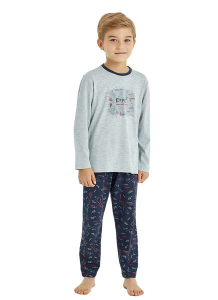 Erkek Çocuk Pijama Takımı 30949 - Gri - 1