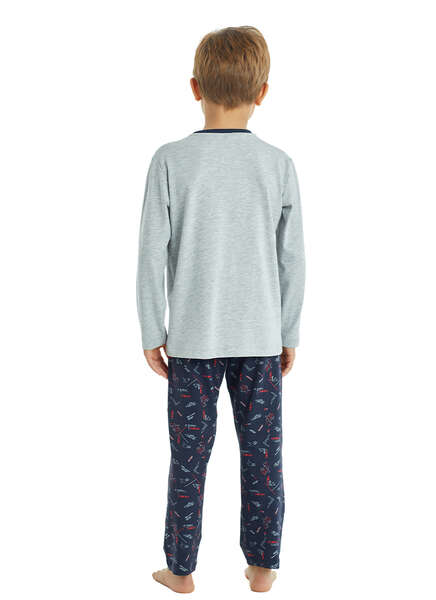 Erkek Çocuk Pijama Takımı 30949 - Gri - 2