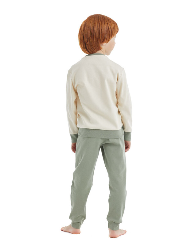 Erkek Çocuk Pijama Takımı 40110 - Bej - Blackspade (1)