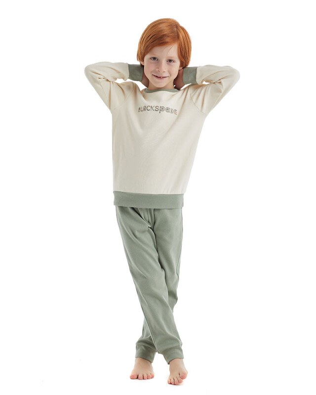 Erkek Çocuk Pijama Takımı 40110 - Bej - Blackspade