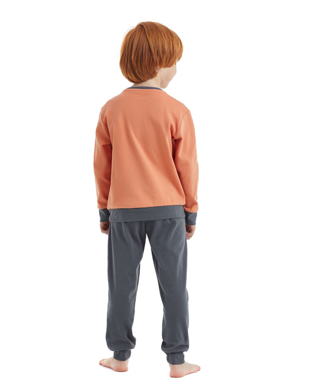 Erkek Çocuk Pijama Takımı 40110 - Turuncu - Blackspade (1)