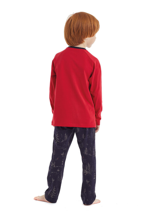 Erkek Çocuk Pijama Takımı 40111 - Kırmızı - 2