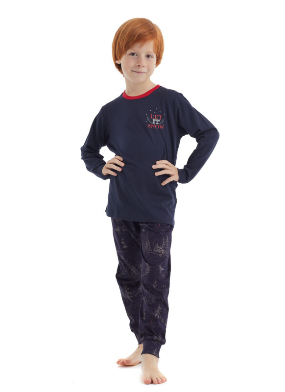 Erkek Çocuk Pijama Takımı 40112 - Lacivert - Blackspade