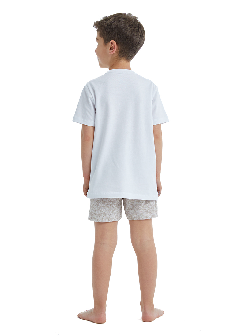 Erkek Çocuk Pijama Takımı 40476 - Krem - 2