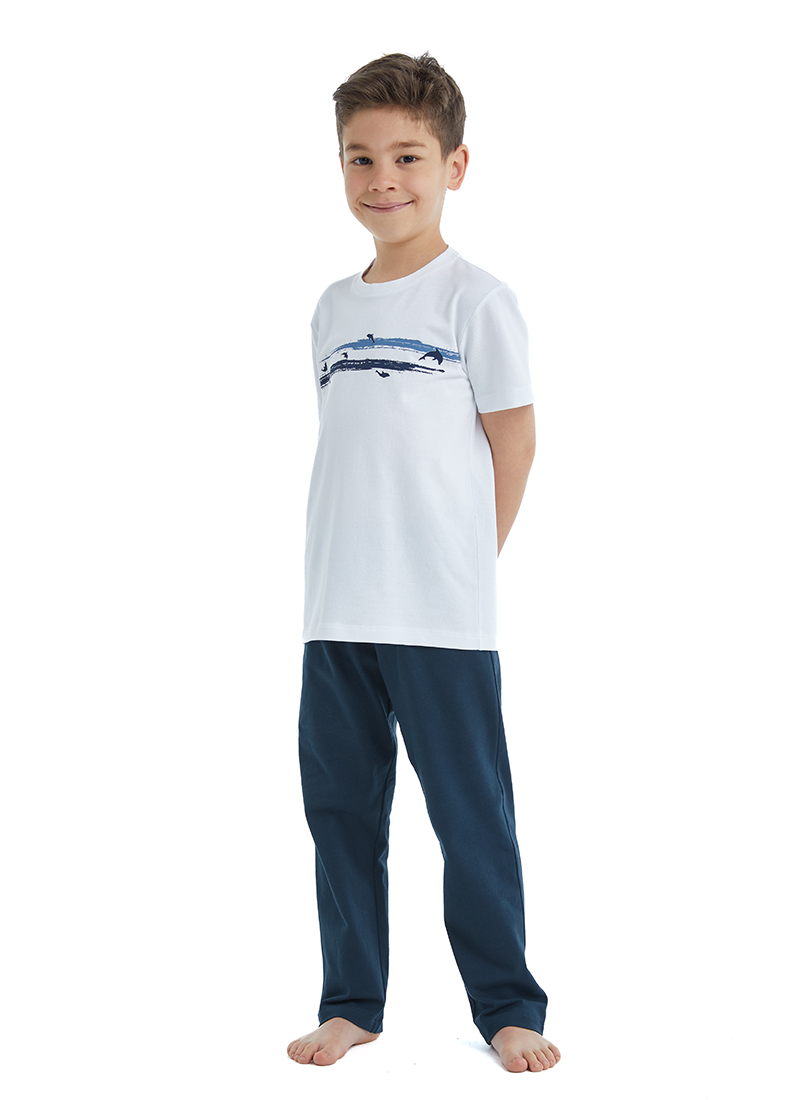 Erkek Çocuk Pijama Takımı 40486 - Beyaz - 3