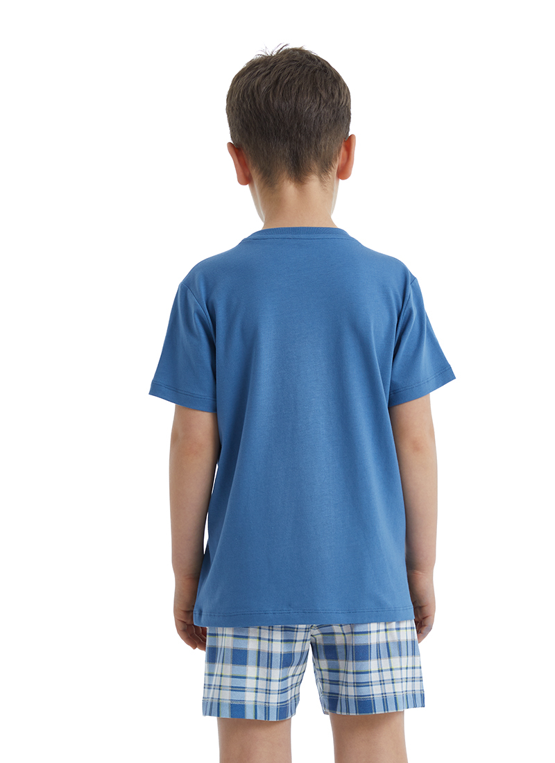 Erkek Çocuk Pijama Takımı 40493 - Mavi - 5
