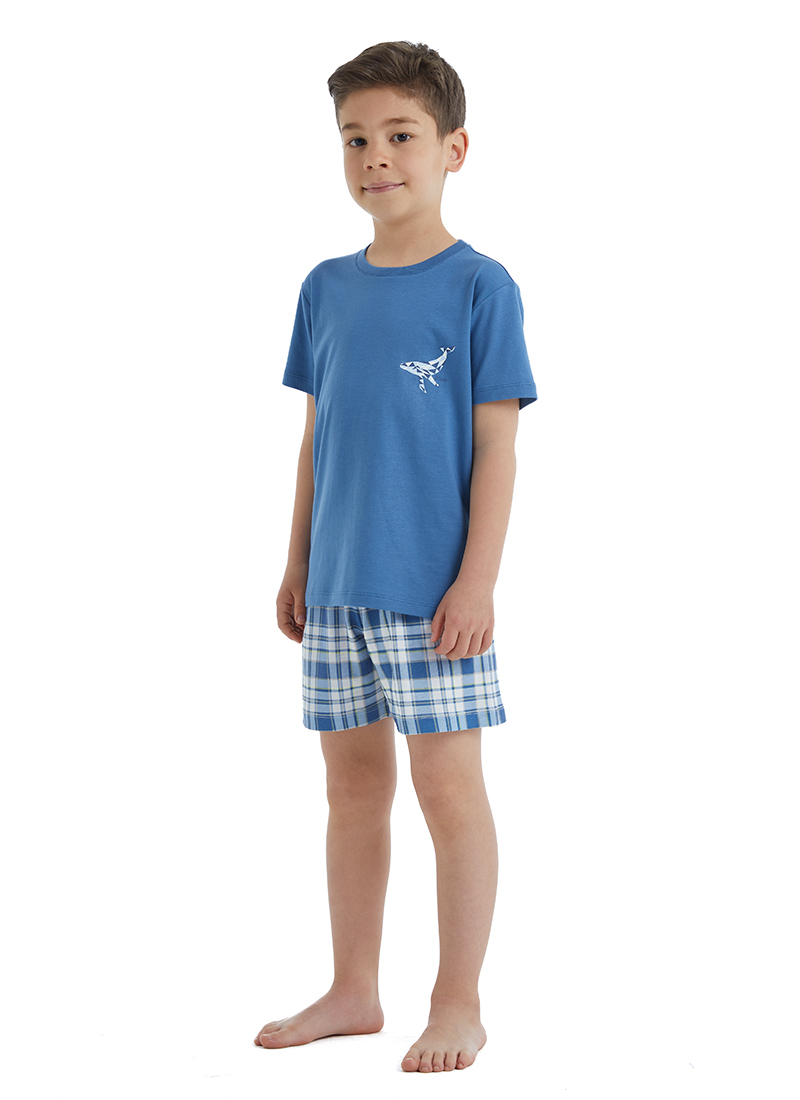 Erkek Çocuk Pijama Takımı 40493 - Mavi - 3