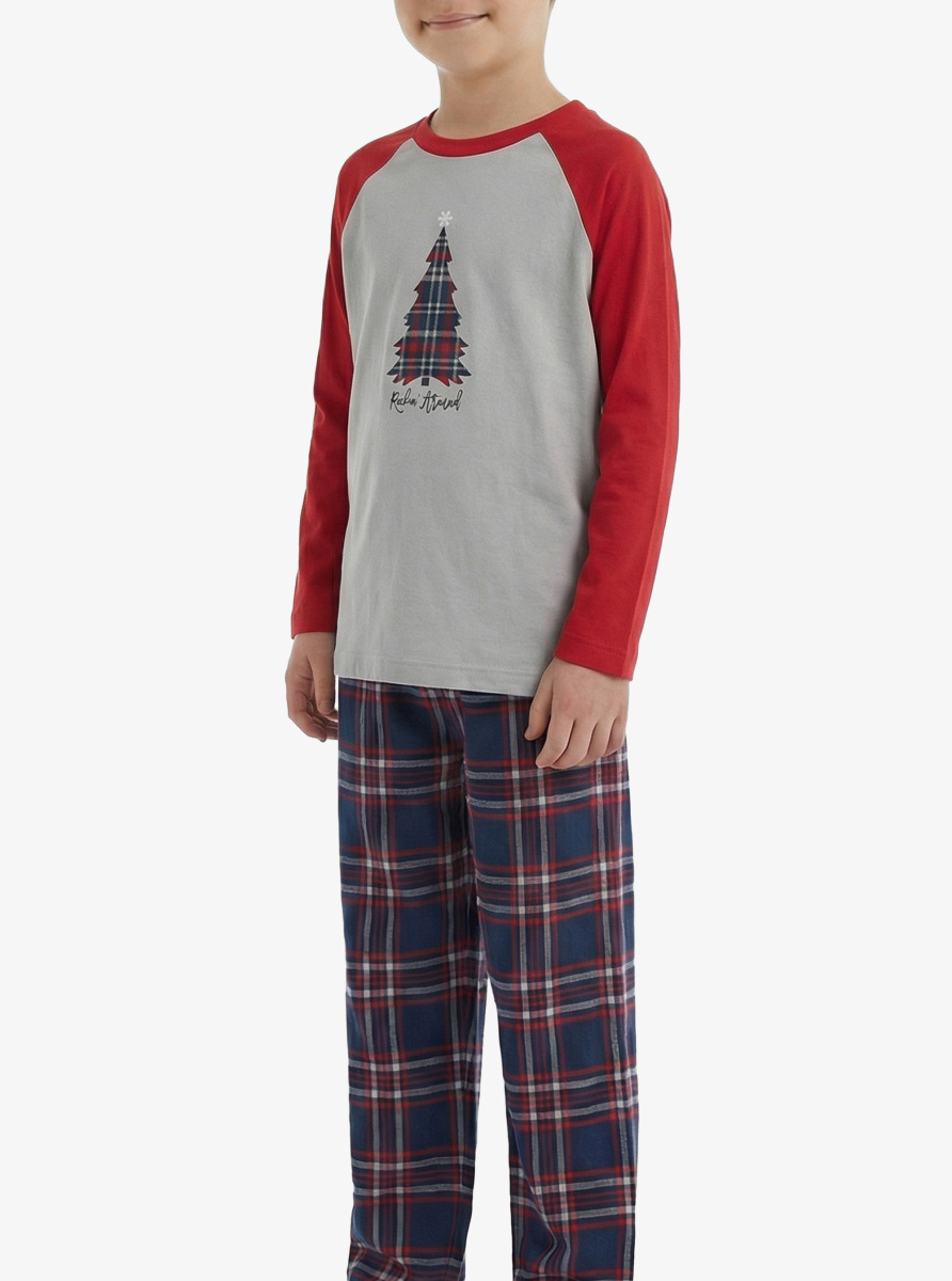 Erkek Çocuk Termal Pijama Takımı 40844 - Gri - Blackspade