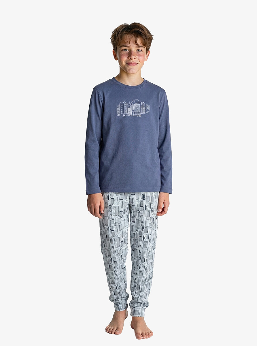 Erkek Çocuk Pijama Takımı 41026 - İndigo - Blackspade