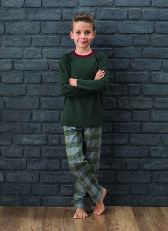 Erkek Çocuk Pijama Takımı 7574 - Haki - 1